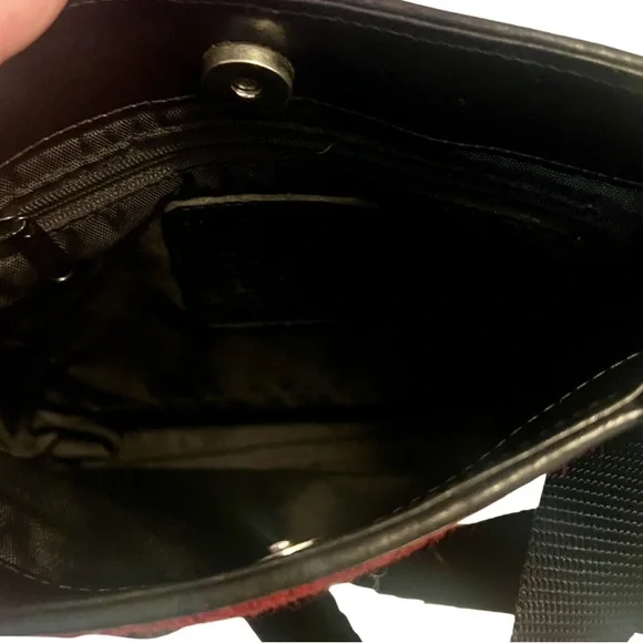 ✨ Rare Find! Brighton Red Calf Hair & Leather Messenger ✨ - Picture 3 of 7